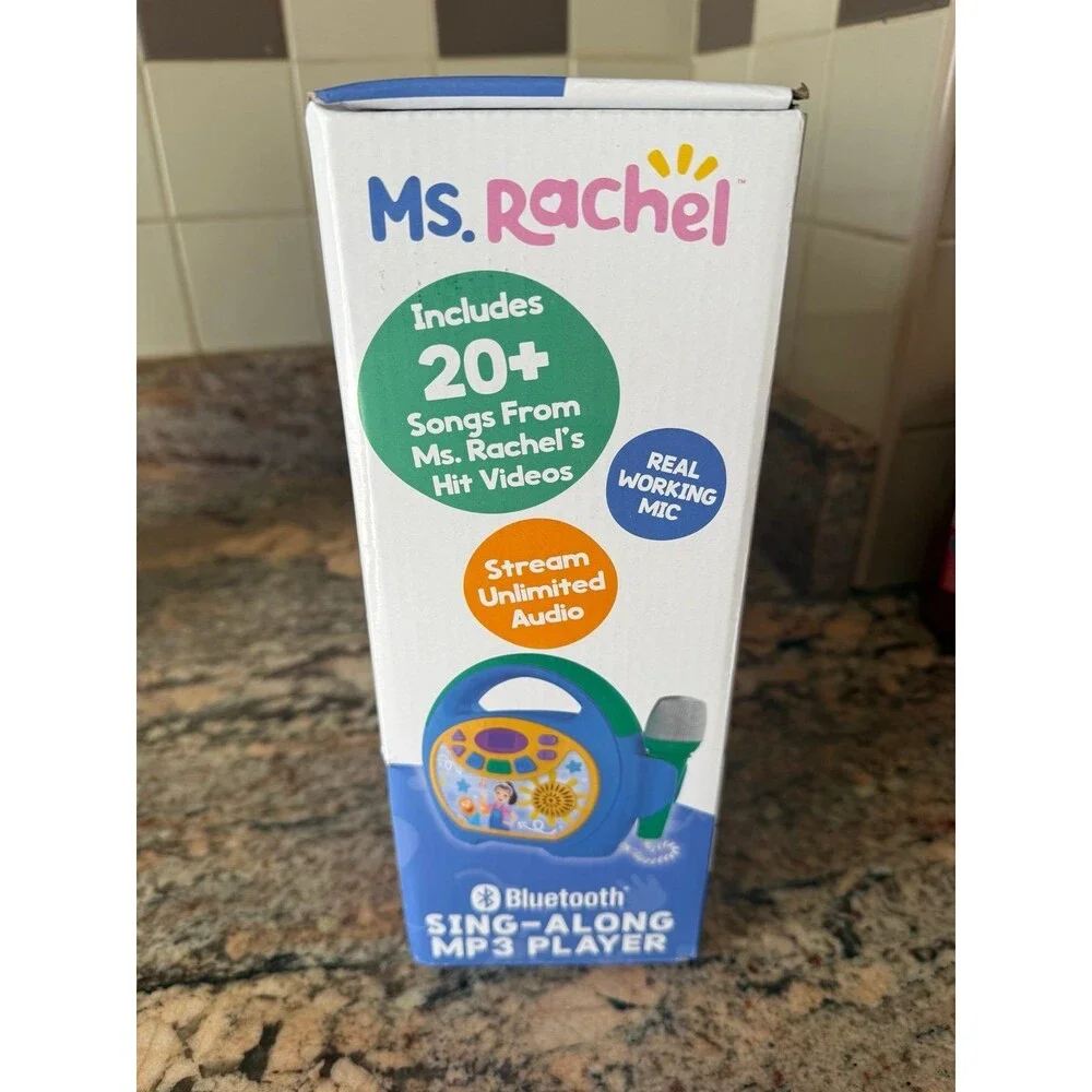 eKids Ms Rachel Bluetooth Karaoke Machine with Microphone for Kids